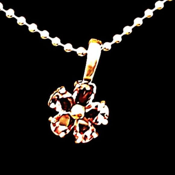 Anklet 925 Sterling Silver Chain and Flower Charm - Picture 5 of 6